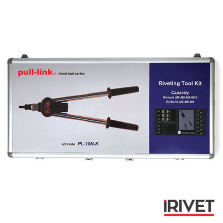 Заклёпочник PULL-LINK PL-10N-K с набором гаечных заклёпок