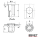 Rivet nut irivet 2403 tech drawing