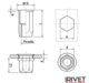 Rivet nut irivet 6403 tech drawing